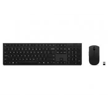 Lenovo 4X31R64316 belaidė klaviatūra ir pelė, RF + Bluetooth, QWERTY JAV anglų, pilka