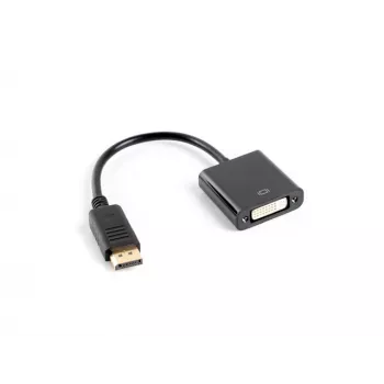 LANBERG vaizdo kabelio adapteris DisplayPort DVI-D 0,1 m juodas