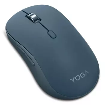Belaidė ambidekstrinė optinė Bluetooth pelė Lenovo Yoga – 4000 DPI, 8 mygtukai, ratukas, maitinama baterija, žalsvai mėlyna