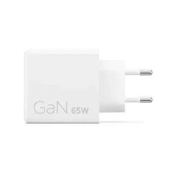 Lenovo G0A6065WEU universalus mobiliųjų įrenginių kroviklis, 65 W, 2x USB-C, GaN, baltas