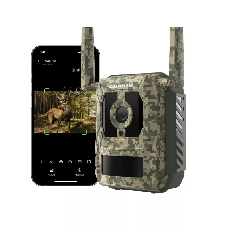 Lauko stebėjimo kamera Reolink Camovue Talon S130 4G LTE, 8 MP, 3840×2160, 95° H × 50.2° V, IP67, įkraunama USB‑C, lauko