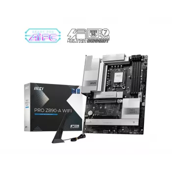 Motininė plokštė MSI PRO Z890-A WIFI Intel Z890 LGA 1851 ATX DDR5, 4 DIMM, 256 GB, Wi‑Fi 7, 5 Gb Ethernet