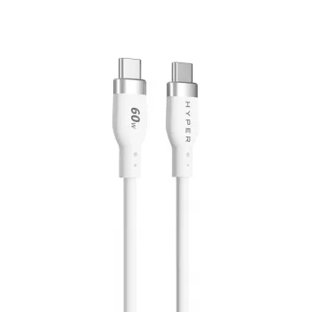 TARGUS Silikoninis USB-C į USB-C 60W įkrovimo laidas 1,5 m – baltas