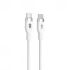 TARGUS Silikoninis USB-C į USB-C 60W įkrovimo laidas 1,5 m – baltas