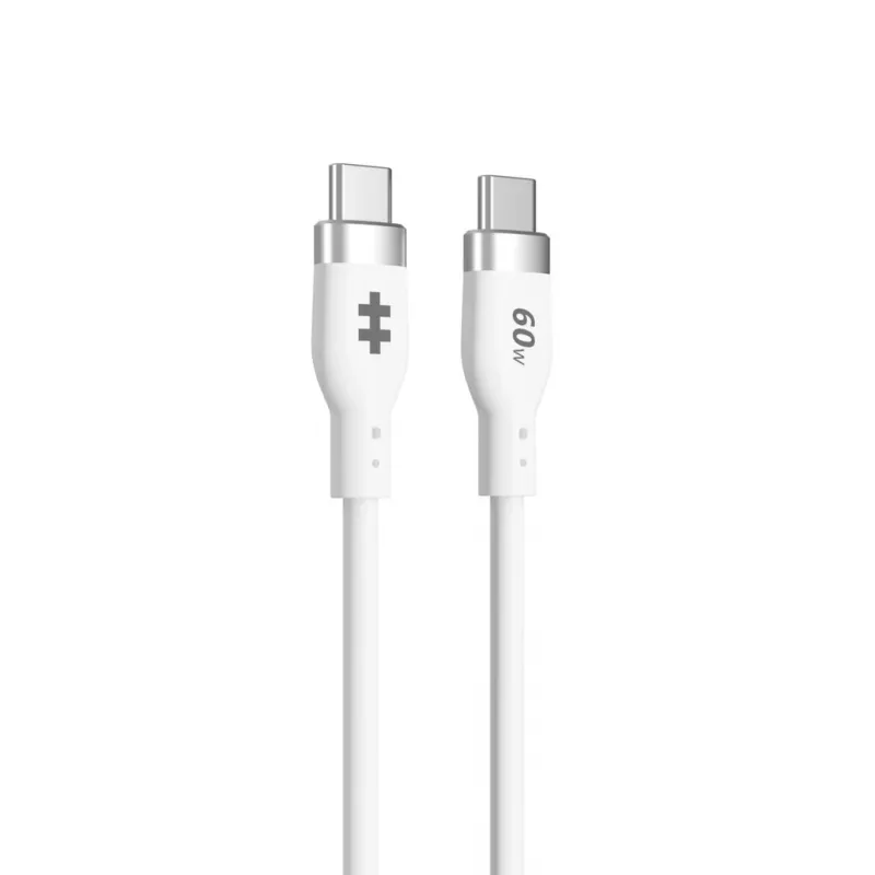 TARGUS Silikoninis USB-C į USB-C 60W įkrovimo laidas 1,5 m – baltas