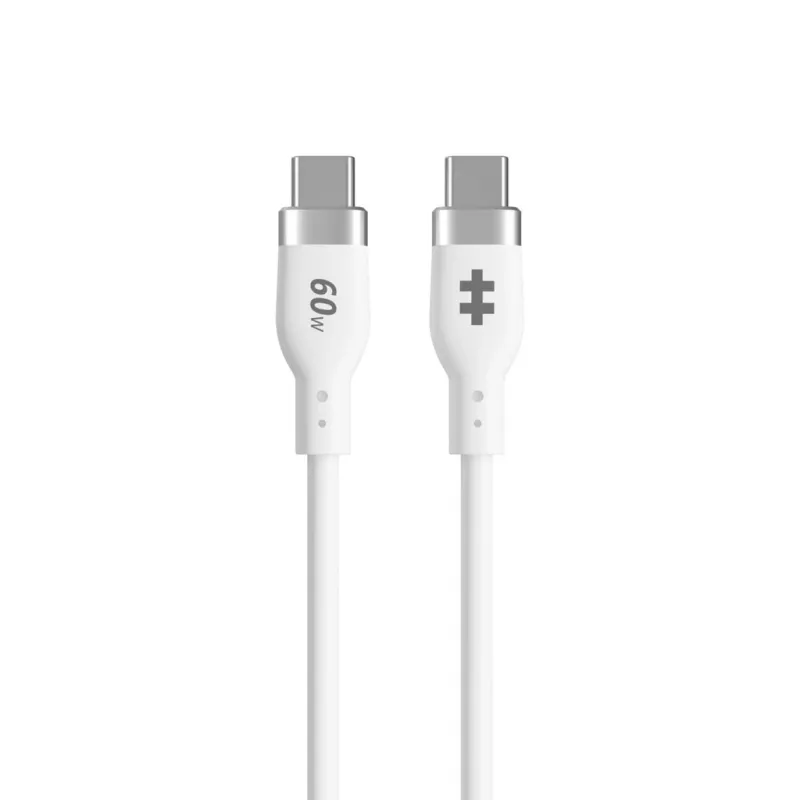 TARGUS Silikoninis USB-C į USB-C 60W įkrovimo laidas 1,5 m – baltas