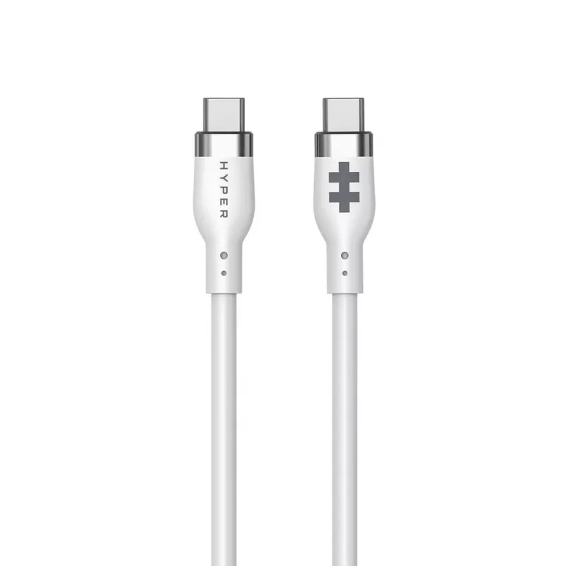 TARGUS Silikoninis USB-C į USB-C 60W įkrovimo laidas 1,5 m – baltas