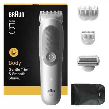 Braun Series 5 kūno groomeris/skustuvas, šviesiai pilkas