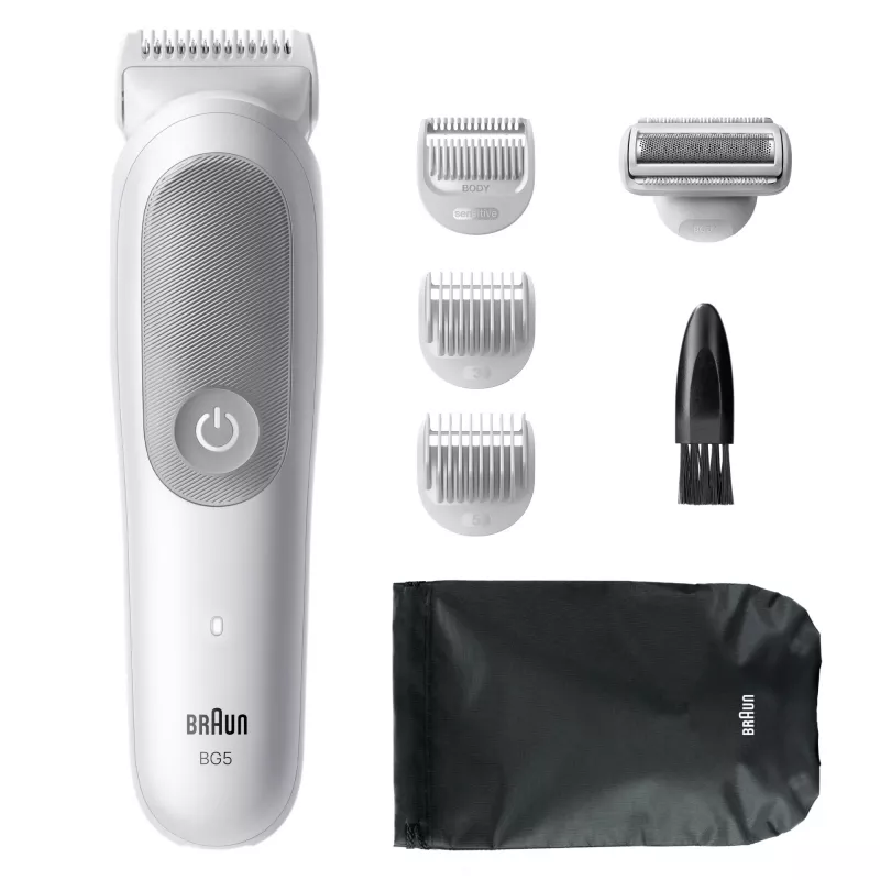 Braun Series 5 kūno groomeris/skustuvas, šviesiai pilkas