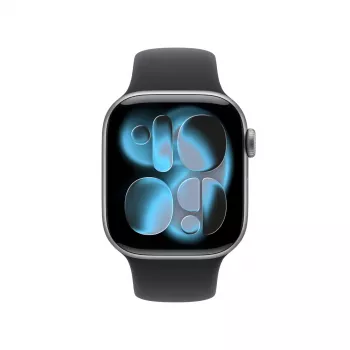 Apple Watch Series 11 GPS 42mm Space Grey aliuminio korpusas, juodas Sport dirželis S/M
