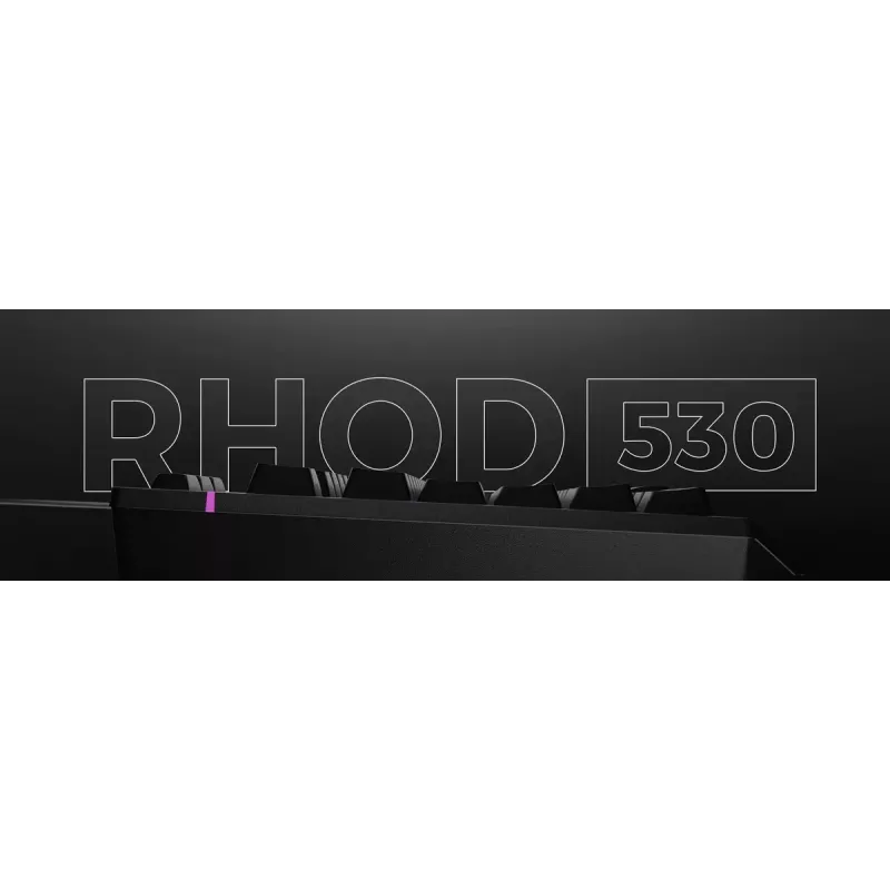 Pilno dydžio laidinė žaidimų klaviatūra Genesis Rhod 530, USB, QWERTY US, membraninė, RGB apšvietimas, 114 klavišų, 1,8 m laidas, juoda