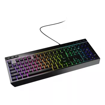 Pilno dydžio laidinė žaidimų klaviatūra Genesis Rhod 530, USB, QWERTY US, membraninė, RGB apšvietimas, 114 klavišų, 1,8 m laidas, juoda
