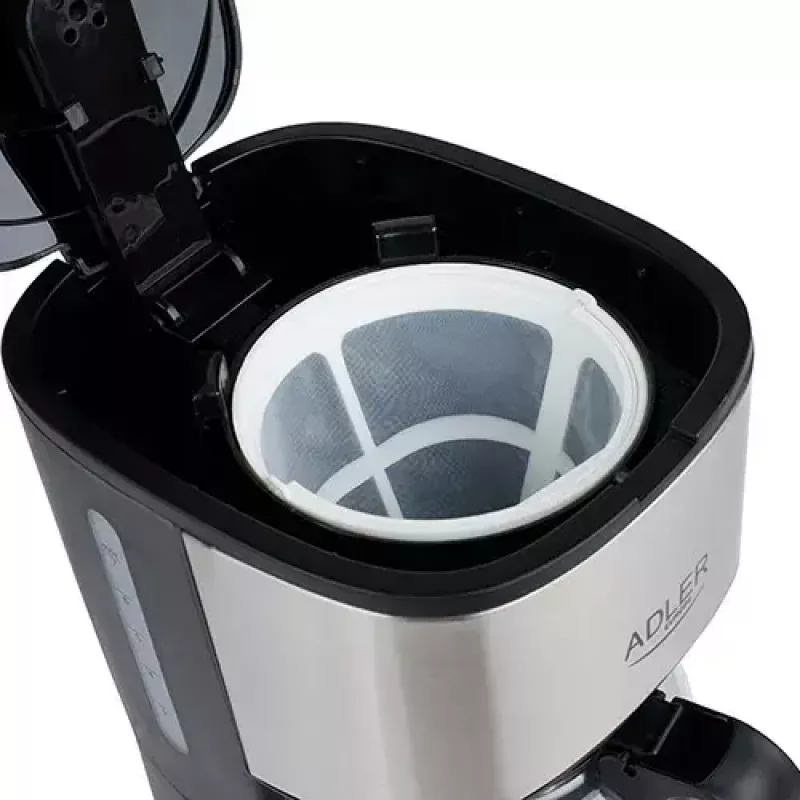 Lašelinio kavos virimo aparatas Adler AD 4407, 550 W, 0,7 L ąsotis, sidabrinis/juodas, pusiau automatinis
