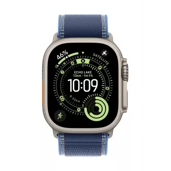 Apple 49mm Mėlyna / Ryškiai mėlyna Trail kilpa - S/M - Juoda titano apdaila