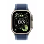 Apple 49mm mėlynas/ryškiai mėlynas Trail kilpa - S/M - natūralaus titano apdaila