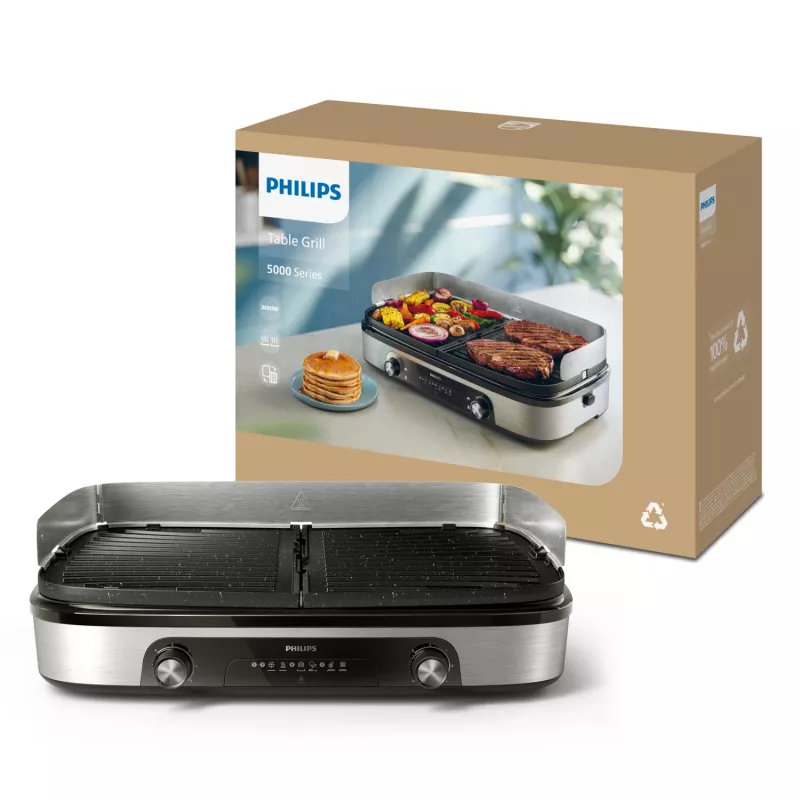 Elektrinė keptuvė Philips HD6222/90 2400 W Juoda Nerūdijantis plienas