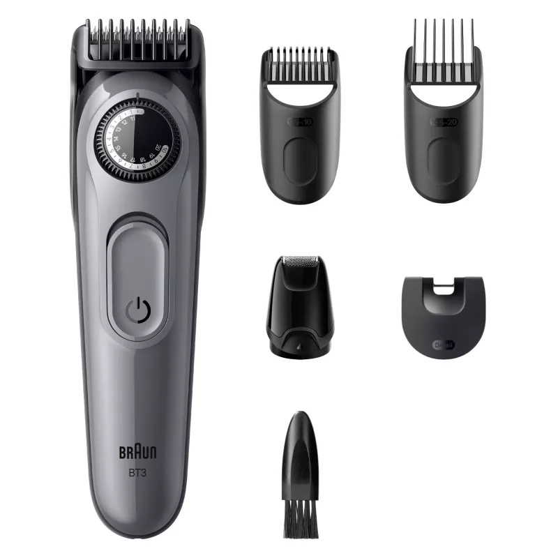 Braun BeardTrimmer 3 80789789 barzdaskutė, AC/Baterija, 20 mm, Juoda
