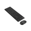 Belaidis klaviatūros ir pelės rinkinys ASUS CW100 — JAV išdėstymas, juoda, pilno dydžio QWERTY klaviatūra, 1600 DPI pelė