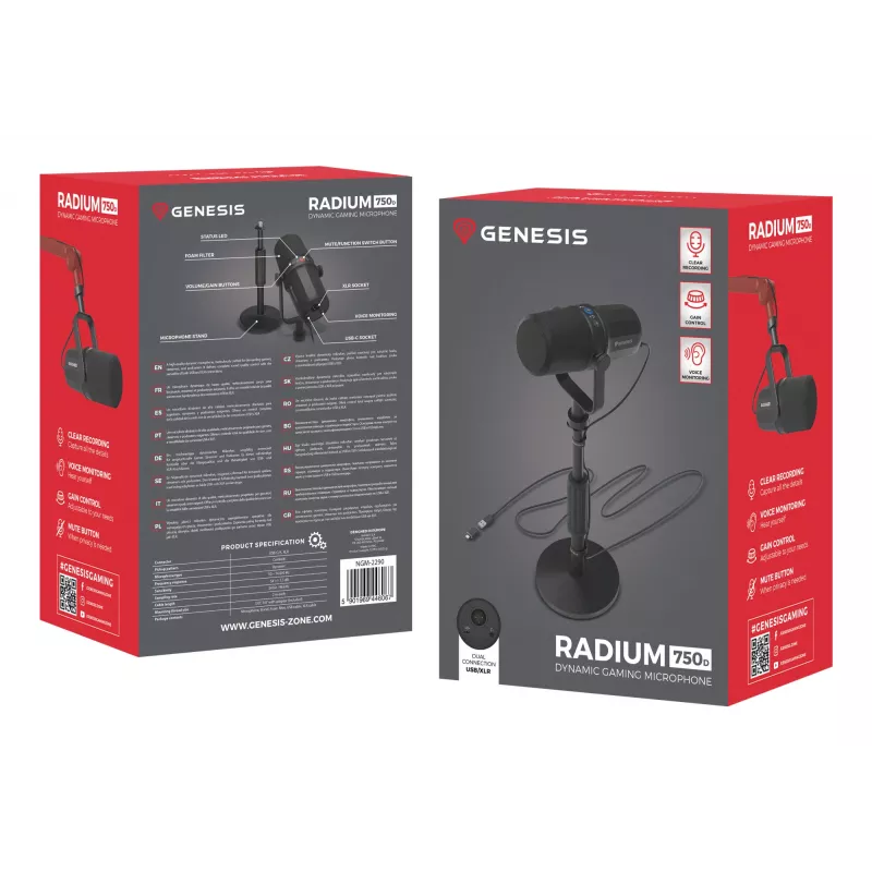 Stalinis dinaminis mikrofonas GENESIS RADIUM 750D
