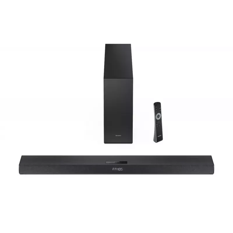 Sharp HT-SBW320 2.1 kanalų ultragarso juosta su belaidžiu žemųjų dažnių garsiakalbiu, Dolby Atmos / DTS Virtual:X