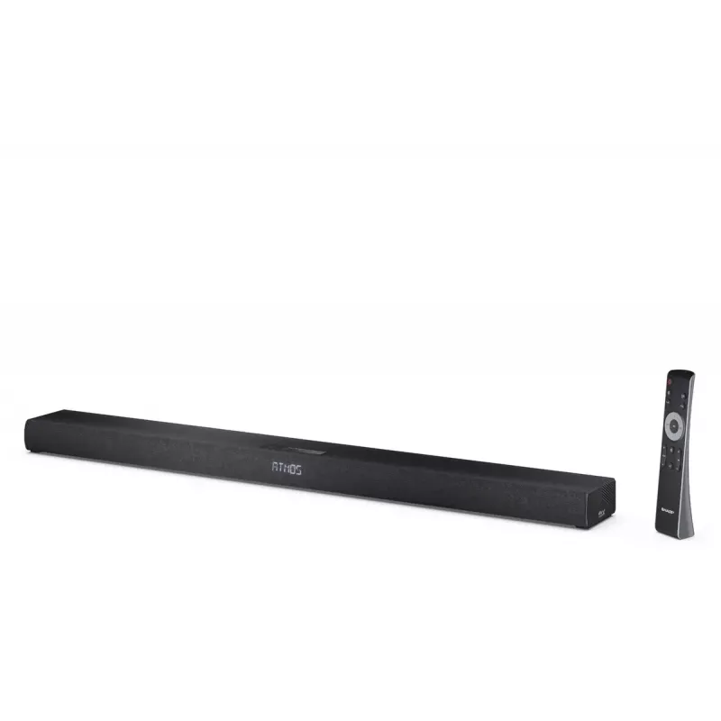 Sharp HT-SBW320 2.1 kanalų ultragarso juosta su belaidžiu žemųjų dažnių garsiakalbiu, Dolby Atmos / DTS Virtual:X