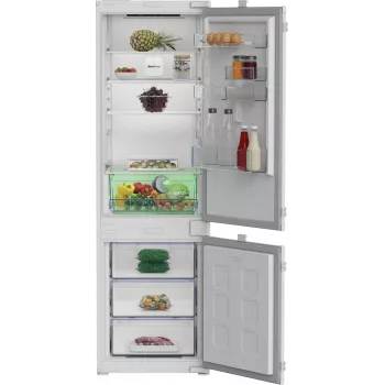 Įmontuojamas šaldytuvas-šaldiklis BEKO B3BCNA294HS — 270 L bendras, LED ekranas, E klasė, baltas