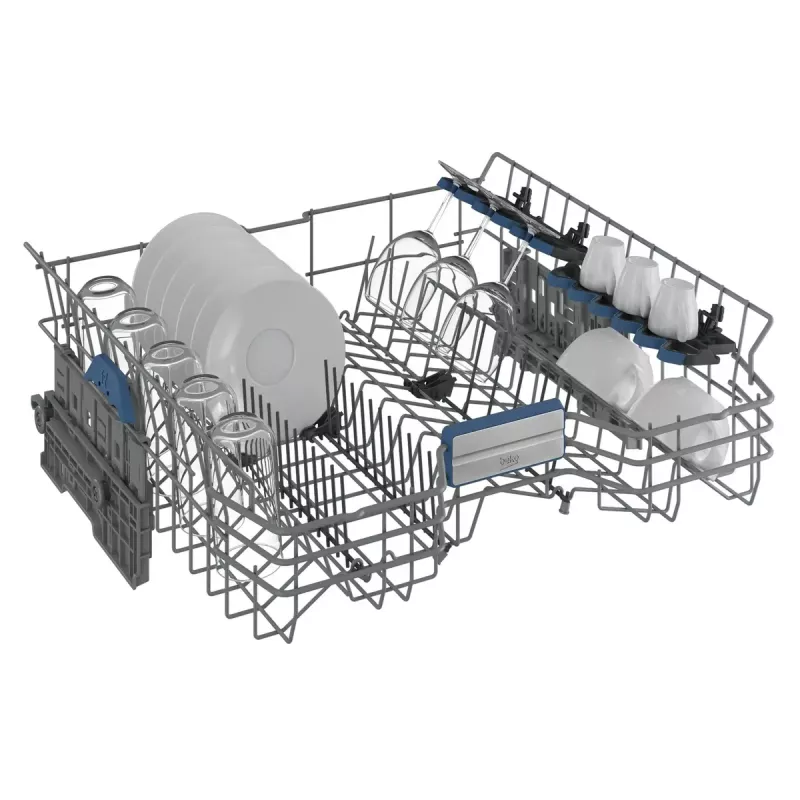 BEKO BDIN38542P įmontuojama indaplovė, 60 cm, 15 komplektų, 8 programos, energijos klasė C, ekranas, AquaStop, balta