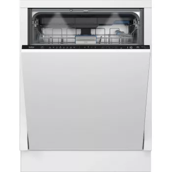 BEKO BDIN38542P įmontuojama indaplovė, 60 cm, 15 komplektų, 8 programos, energijos klasė C, ekranas, AquaStop, balta