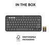 Logitech Pebble Keys 2 K380s belaidė klaviatūra Universal RF Wireless + Bluetooth QWERTY US International Graphite