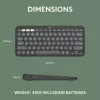 Logitech Pebble Keys 2 K380s belaidė klaviatūra Universal RF Wireless + Bluetooth QWERTY US International Graphite