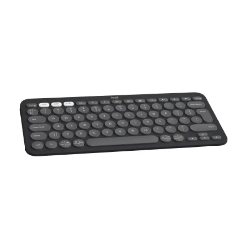 Logitech Pebble Keys 2 K380s belaidė klaviatūra Universal RF Wireless + Bluetooth QWERTY US International Graphite