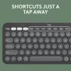 Logitech Pebble Keys 2 K380s belaidė klaviatūra Universal RF Wireless + Bluetooth QWERTY US International Graphite