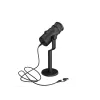 Laidinis PC mikrofonas GENESIS Radium 350D — USB Type-A/Type-C, -48 dB jautrumas, 16–14000 Hz, 2,5 m kabelis, juodas
