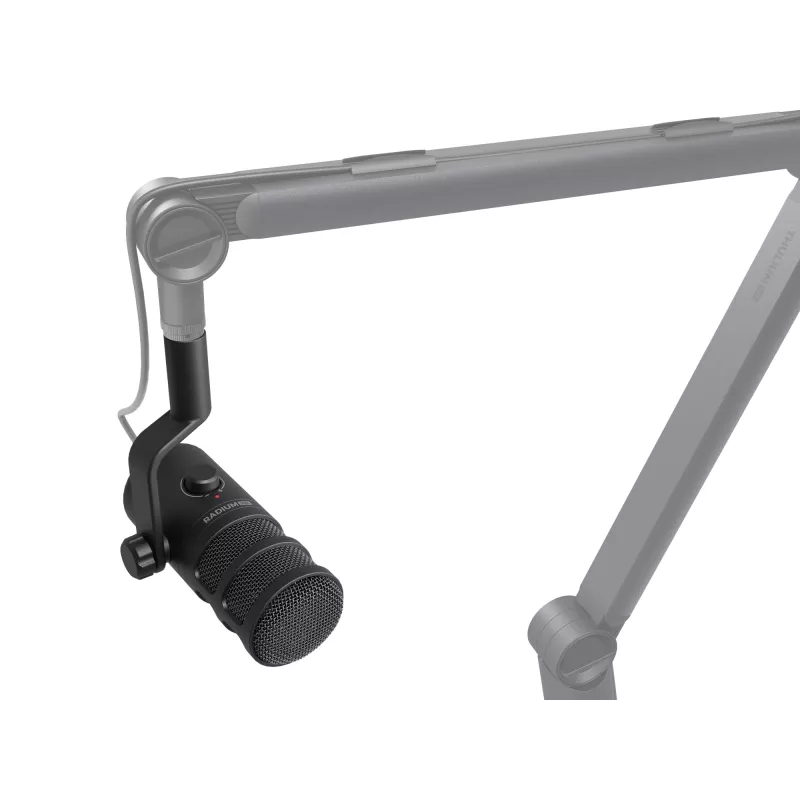 Laidinis PC mikrofonas GENESIS Radium 350D — USB Type-A/Type-C, -48 dB jautrumas, 16–14000 Hz, 2,5 m kabelis, juodas