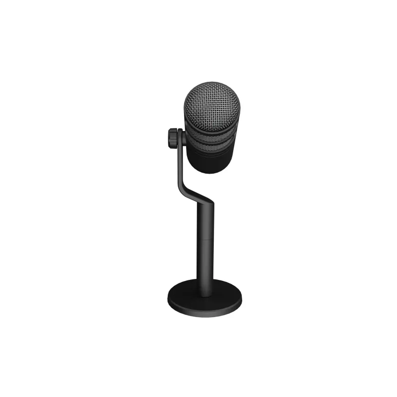 Laidinis PC mikrofonas GENESIS Radium 350D — USB Type-A/Type-C, -48 dB jautrumas, 16–14000 Hz, 2,5 m kabelis, juodas