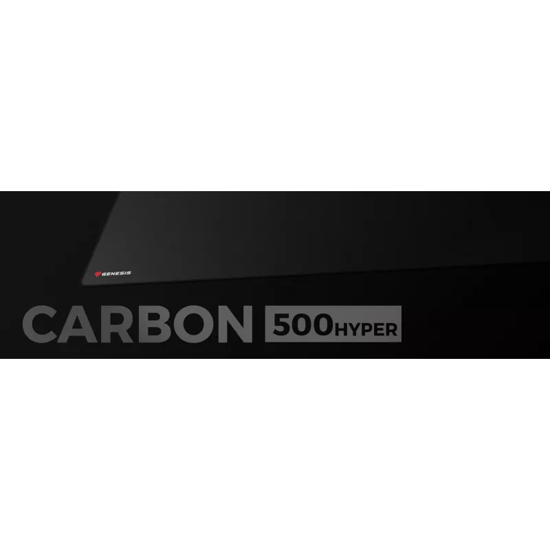 GENESIS Carbon 500 Hyper Logo, juodas, monochromatinis, audinys, guma, žaidimų pelės kilimėlis