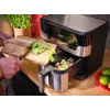 Tefal Dual Easy Fry & Grill EY905D Dviguba 8,3 L 2700 W Karšto oro gruzdintuvė Nerūdijantis plienas