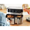 Tefal Dual Easy Fry & Grill EY905D Dviguba 8,3 L 2700 W Karšto oro gruzdintuvė Nerūdijantis plienas