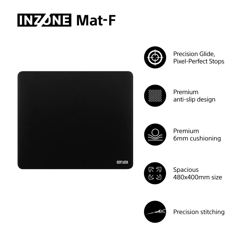 Pelėdos kilimėlis Sony NZONE Mat-F, 480x400 mm, juodas