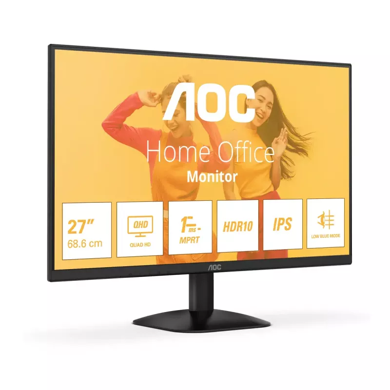 AOC B3 Q27B35E monitorius 68.6 cm (27 col.) 2560 x 1440 pikselių Quad HD LED juodas