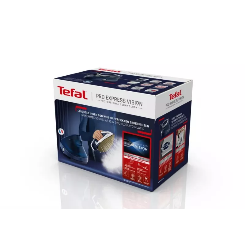 Garinių lygintuvų generatorius Tefal Pro Express Vision GV9812 3000 W 1.1 L Durilium AirGlide Autoclean padas, mėlynas, baltas
