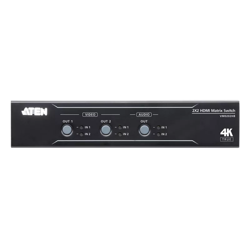 ATEN VM0202HB 2x2 True 4K HDMI matricos jungiklis su garso atskyrimu