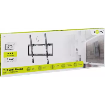 Goobay TV laikiklis 55 col. juodas 35 kg talpa VESA 200x200 iki 400x400