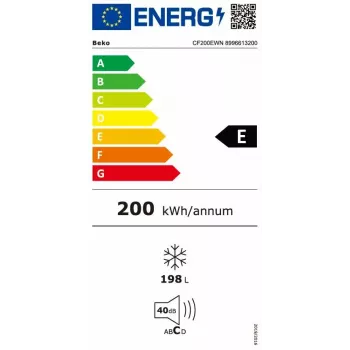 Šaldiklis skryninis BEKO CF200EWN — 198 L, energijos klasė E, 40 dB, baltas