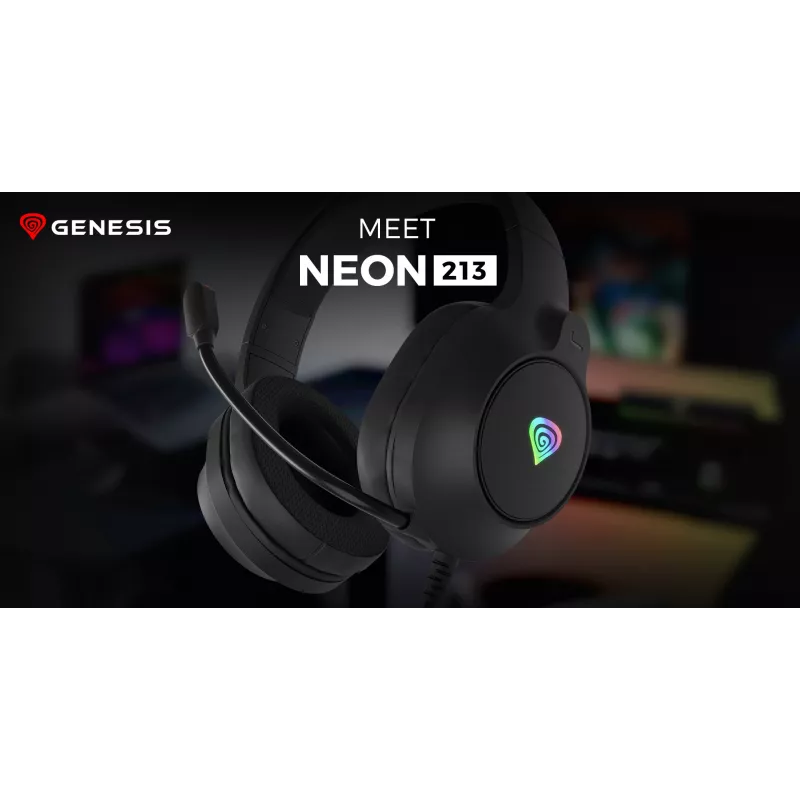 Ausinės GENESIS NEON 213, laidinės, juodos, 20-20000 Hz, 302 g