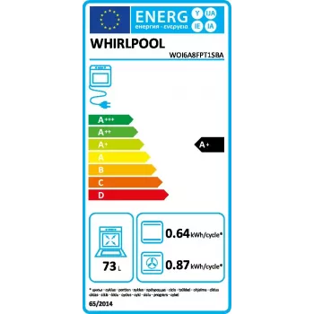 Įmontuojama elektrinė orkaitė Whirlpool WOI6A8FPT1SBA 73 L juoda, liečiamas valdymas