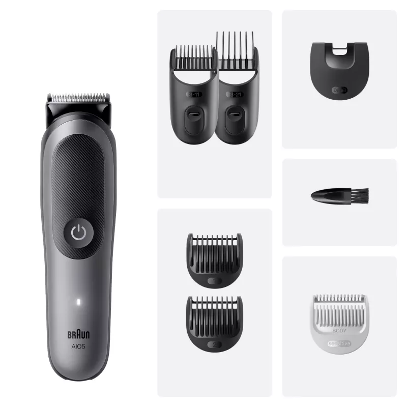 Braun 80789911 plaukų kirpimo mašinėlė/trimeris, tamsiai pilka, 21, ličio jonų (Li-Ion)