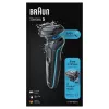 Folijos skustuvas BRAUN Series 5 51-M1000s — 3 galvutės, šlapias/sausas, Li‑Ion įmontuota baterija, greitas įkrovimas, juoda/mėlyna
