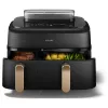 Philips 5000 serijos NA552/00 oro gruzdintuvė 9 L 2750 W dviguba juoda, auksinė
