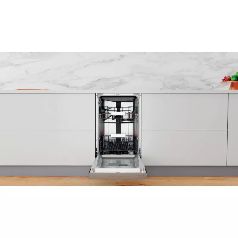Whirlpool WSBO 3O34 PF X pusiau įmontuojama siaura indaplovė, 10 komplektų